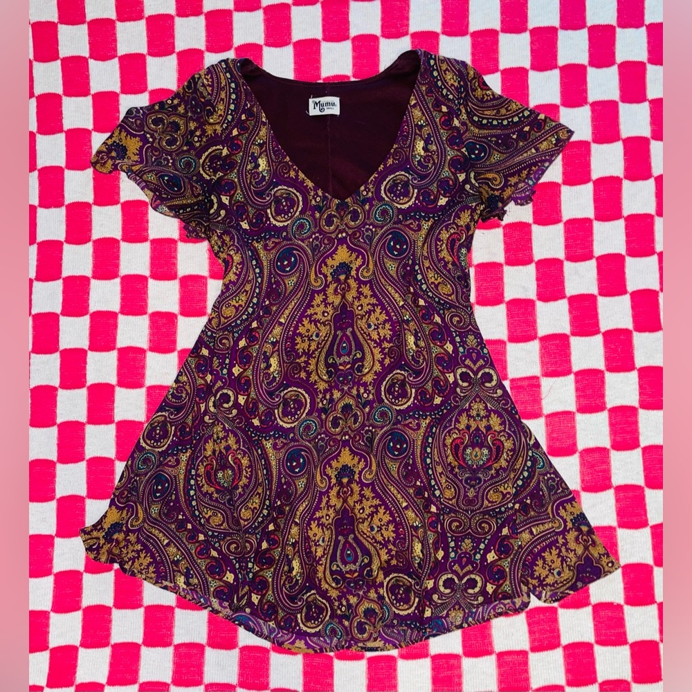 Show Me Your Mumu Princess Plum Kylie Short Dress - Small